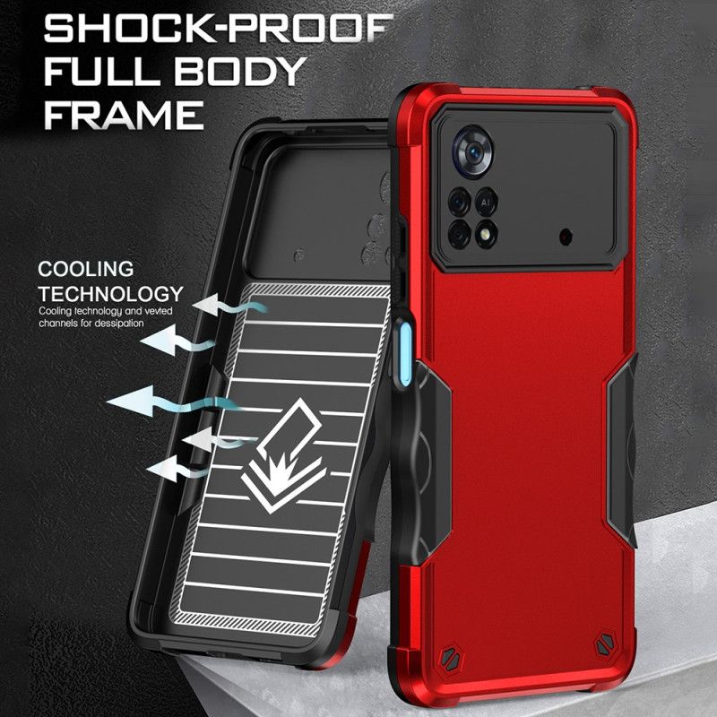 Cover Poco X4 Pro 5G Metaleffekt Hybrid