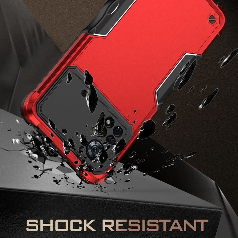 Cover Poco X4 Pro 5G Metaleffekt Hybrid