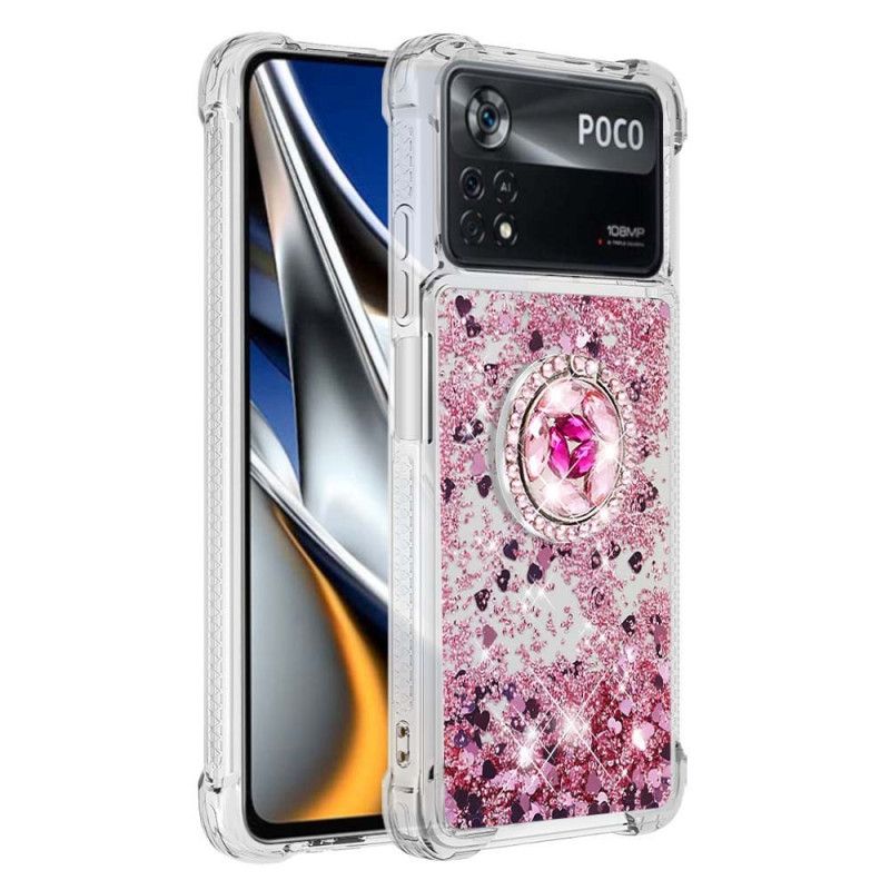 Cover Poco X4 Pro 5G Pailletter Med Ringstøtte