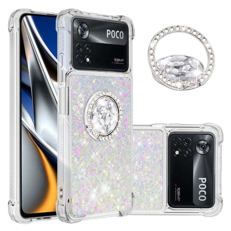 Cover Poco X4 Pro 5G Pailletter Med Ringstøtte