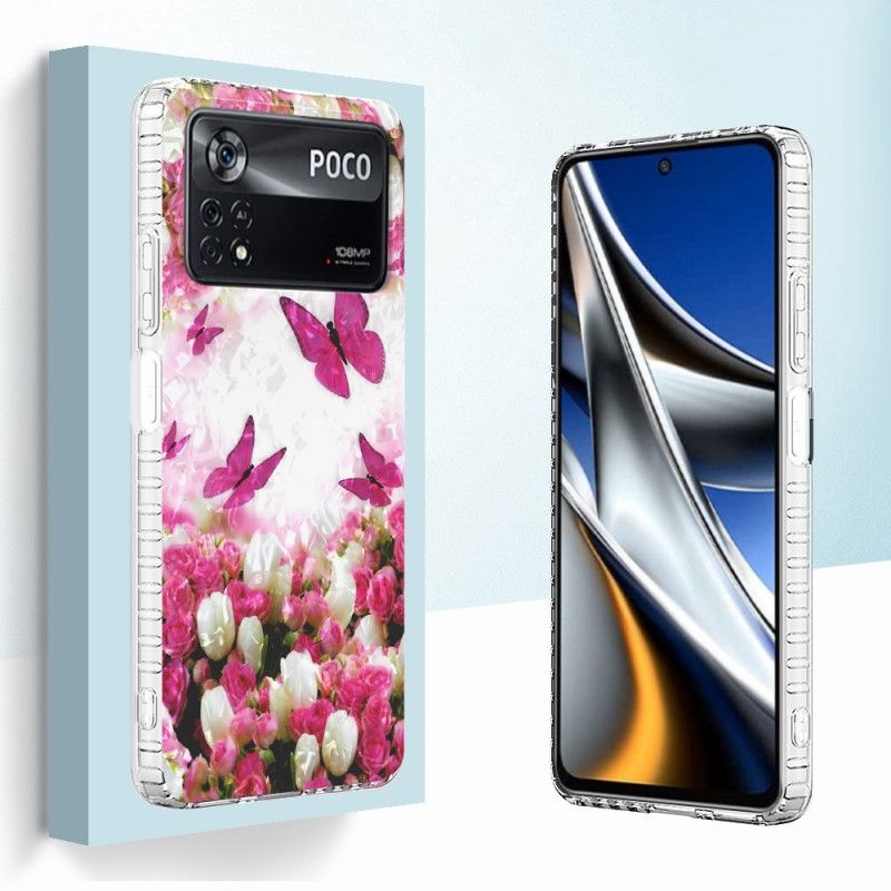 Cover Poco X4 Pro 5G Stillige Sommerfugle