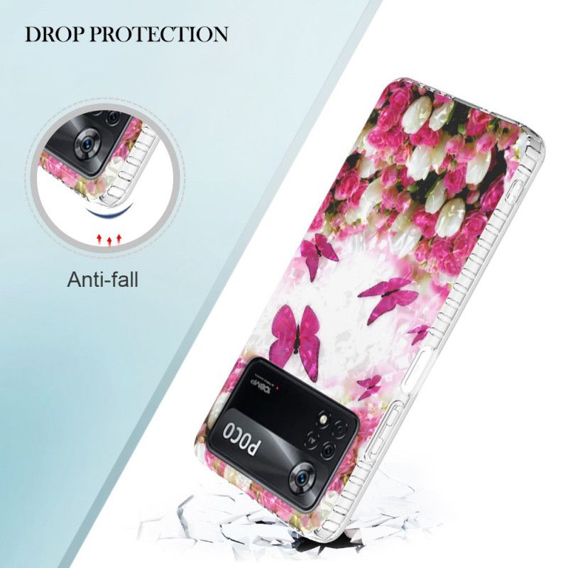 Cover Poco X4 Pro 5G Stillige Sommerfugle