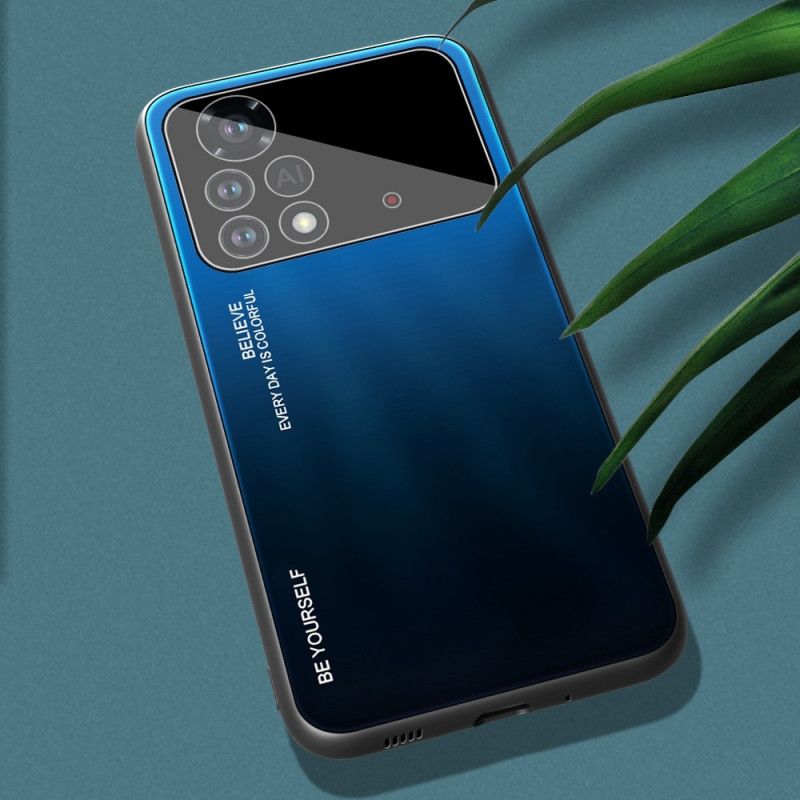 Cover Poco X4 Pro 5G Vær Dig Selv Hærdet Glas
