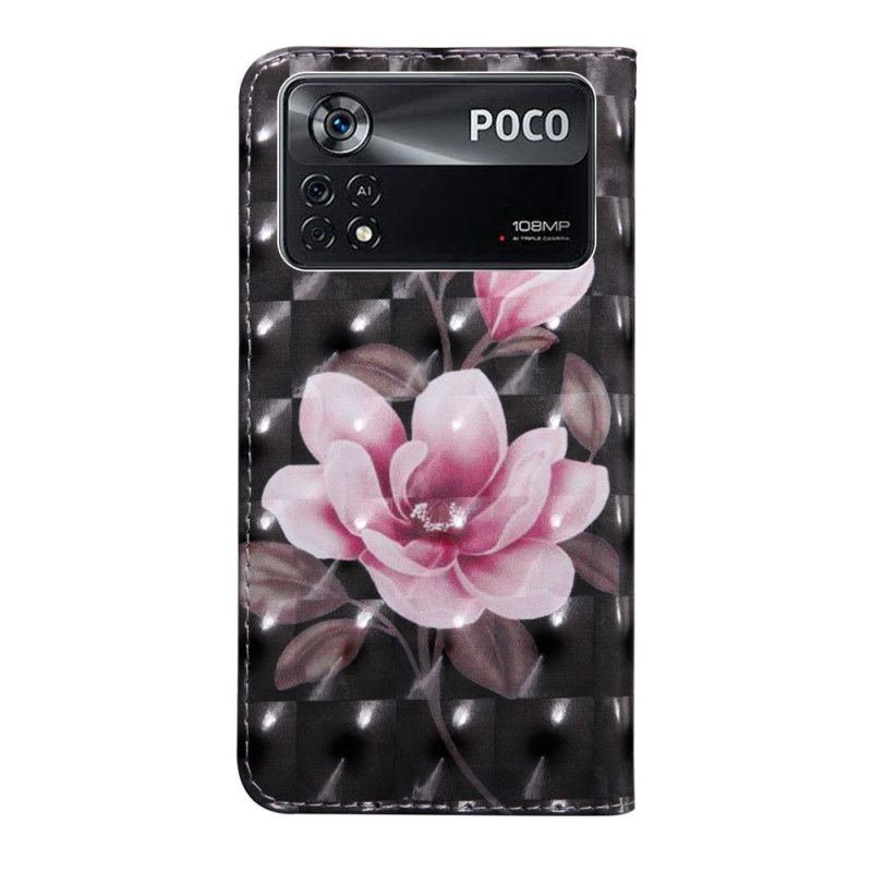 Flip Cover Poco X4 Pro 5G Med Snor Floral Strappy
