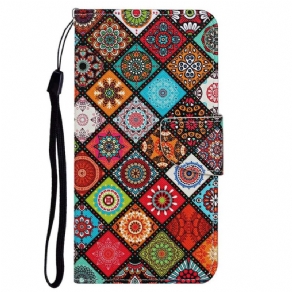 Flip Cover Poco X4 Pro 5G Med Snor Strop Patchwork