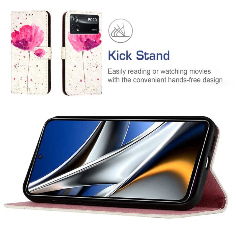 Flip Cover Poco X4 Pro 5G Med Snor Stropgrime