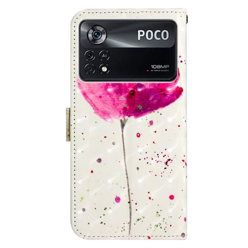 Flip Cover Poco X4 Pro 5G Med Snor Stropgrime