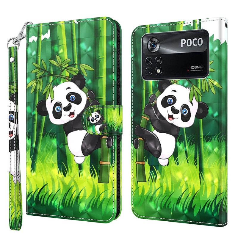 Flip Cover Poco X4 Pro 5G Med Snor Thong Panda