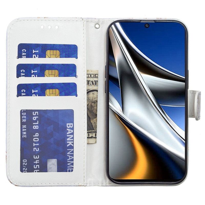 Flip Cover Poco X4 Pro 5G Med Snor Ulv I Rem