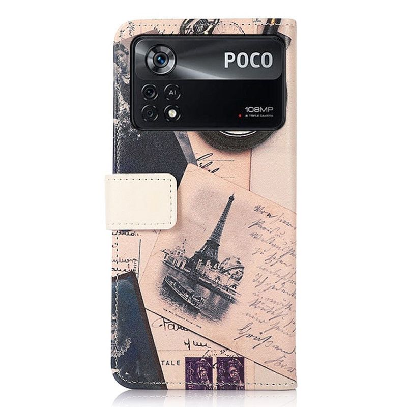 Flip Cover Poco X4 Pro 5G Poetens Eiffeltårn
