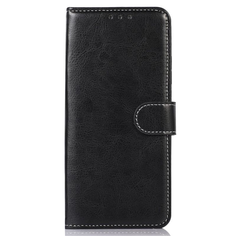 Flip Cover Poco X4 Pro 5G Søm Lædereffekt