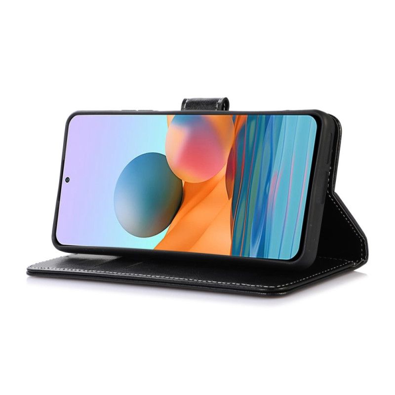 Flip Cover Poco X4 Pro 5G Søm Lædereffekt