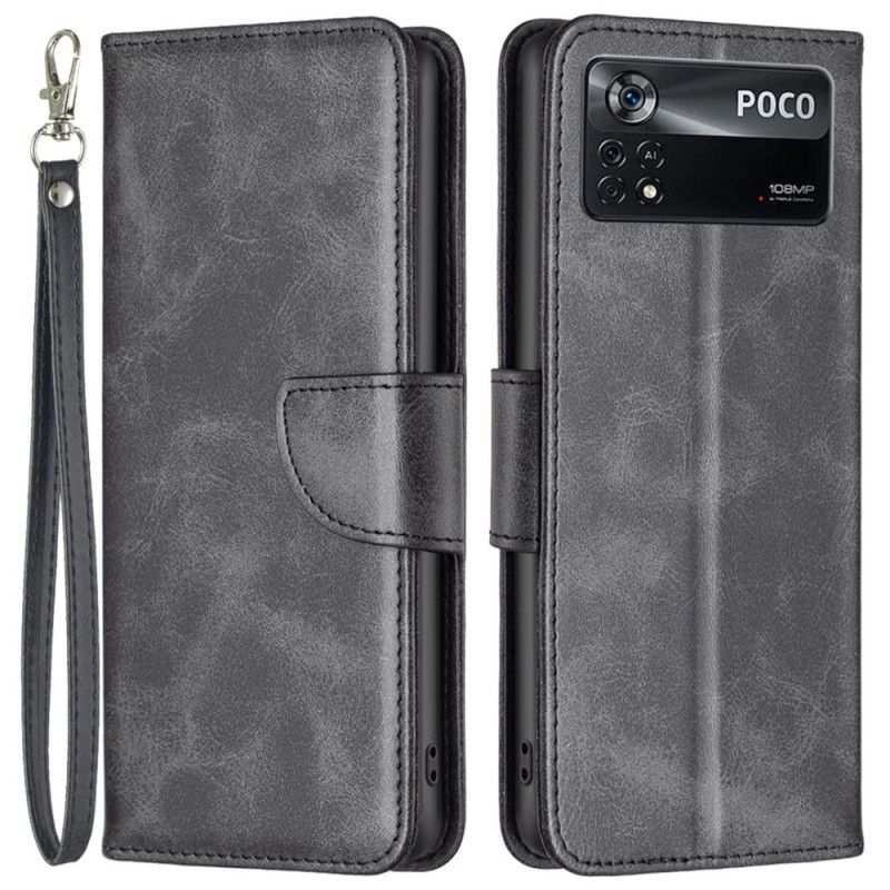 Flip Cover Poco X4 Pro 5G Spænde Og Rem