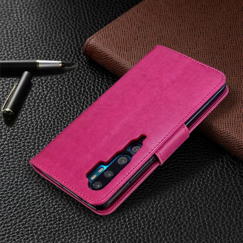 Flip Cover Xiaomi Mi Note 10 / 10 Pro Med Snor Brem Med Trykt Sommerfugle
