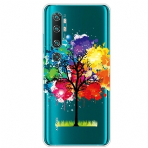 Mobilcover Xiaomi Mi Note 10 / 10 Pro Transparent Akvareltræ