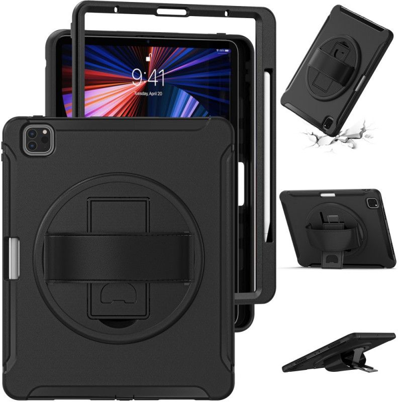 Cover iPad Pro 12.9" (2021) (2020) (2018) Modstandsdygtig Med Rem Og Støtte