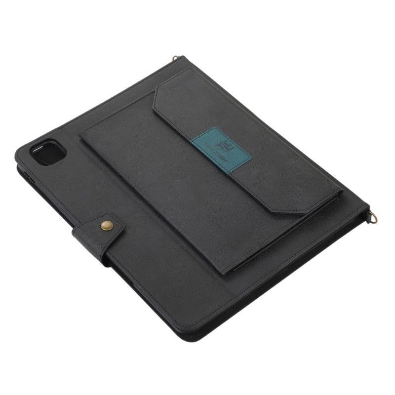 Flip Cover iPad Pro 12.9" (2021) (2020) (2018) Rfid Lædereffekt Skulderrem