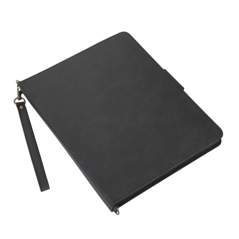 Flip Cover iPad Pro 12.9" (2021) (2020) (2018) Rfid Lædereffekt Skulderrem