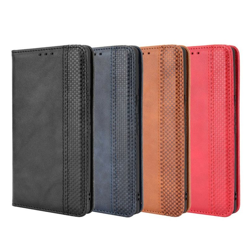 Cover Google Pixel 6 Flip Cover Vintage Stiliseret Lædereffekt