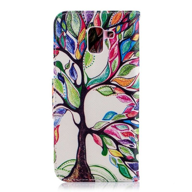 Flip Cover Samsung Galaxy J6 Farvet Træ