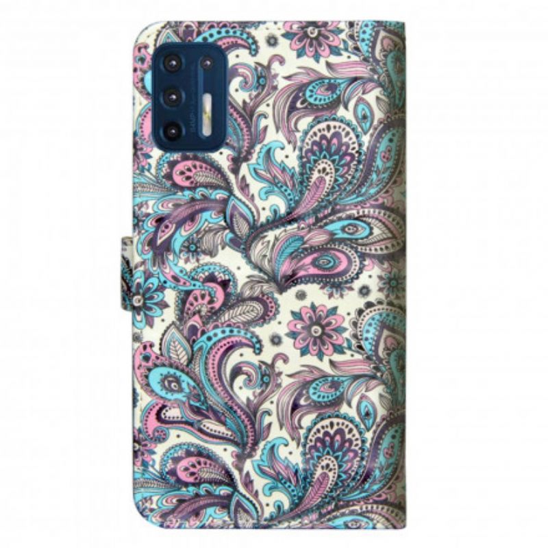 Flip Cover Moto G9 Plus Blomstermønstre