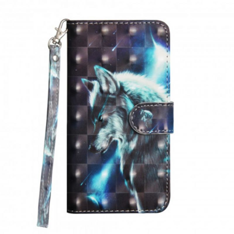 Flip Cover Moto G9 Plus Majestisk Ulv