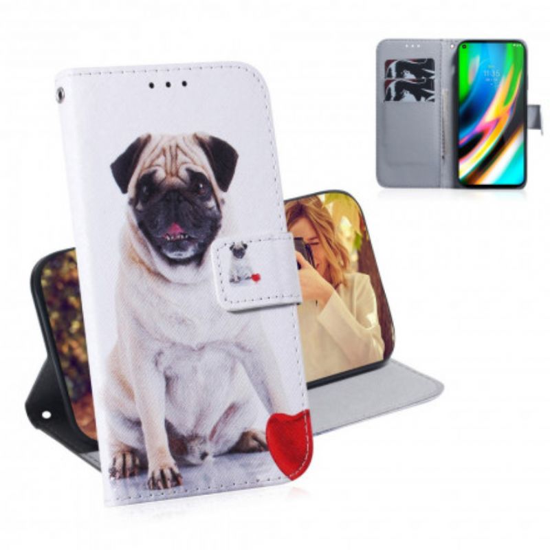 Flip Cover Moto G9 Plus Mopshund