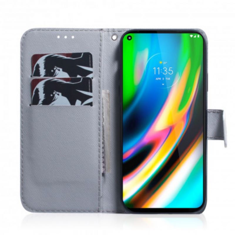Flip Cover Moto G9 Plus Tigeransigt