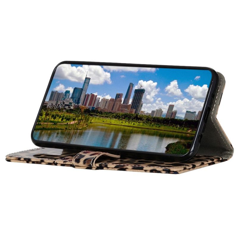 Flip Cover Samsung Galaxy M23 5G Leopardhudeffekt