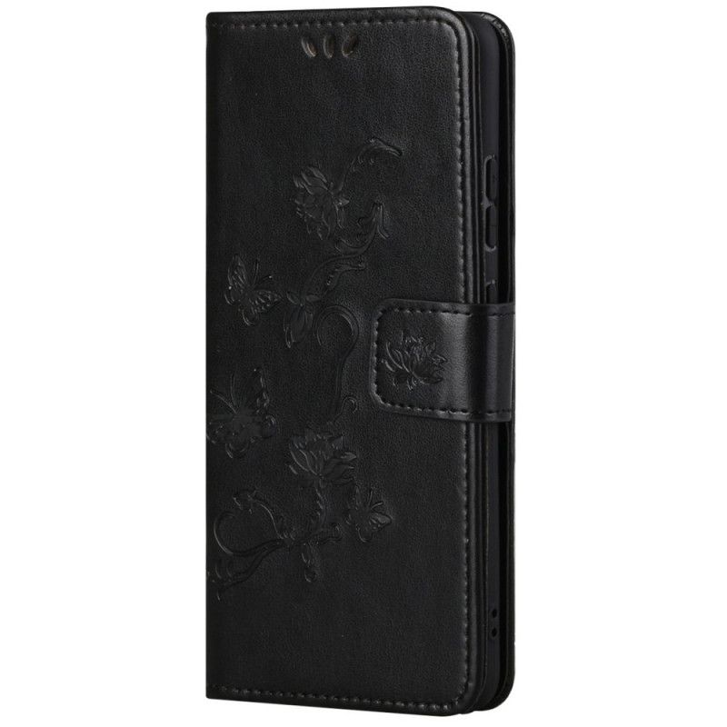Flip Cover Samsung Galaxy M23 5G Med Snor Thong Blomster