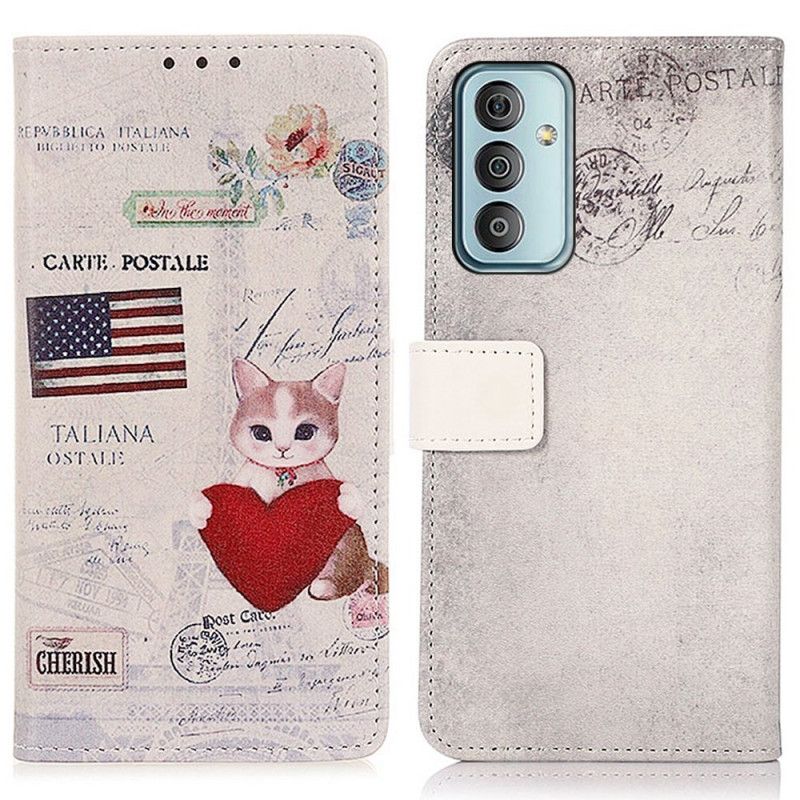 Flip Cover Samsung Galaxy M23 5G Smukt Kattemønster