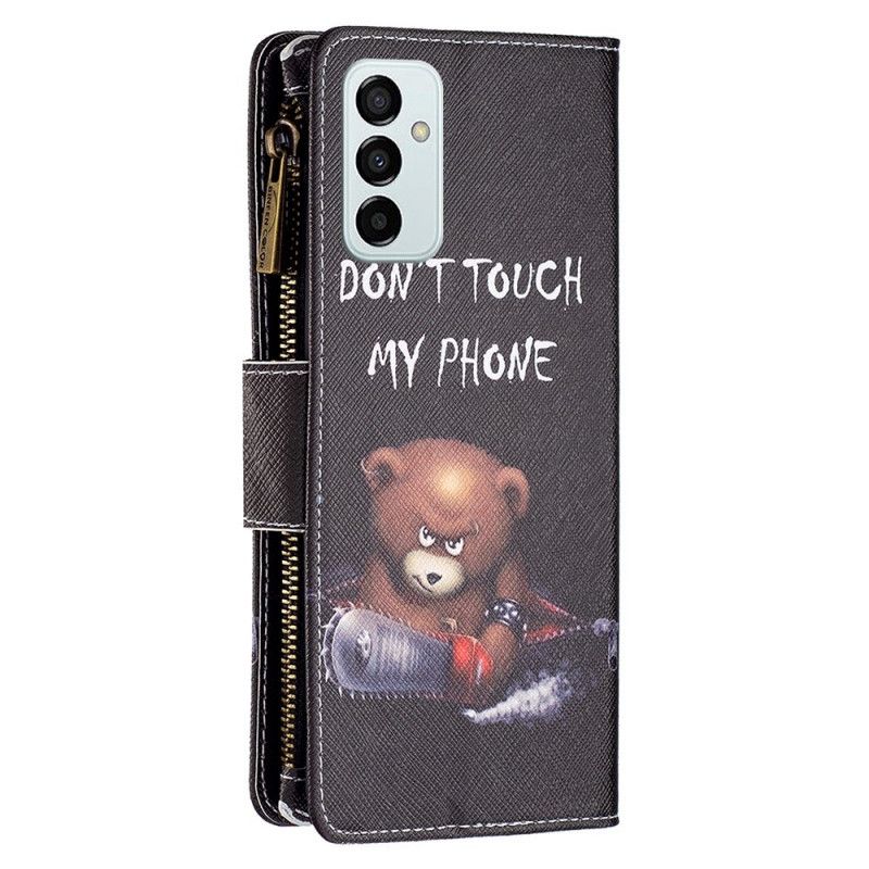 Læder Cover Samsung Galaxy M23 5G Bjørnepung Og Snor