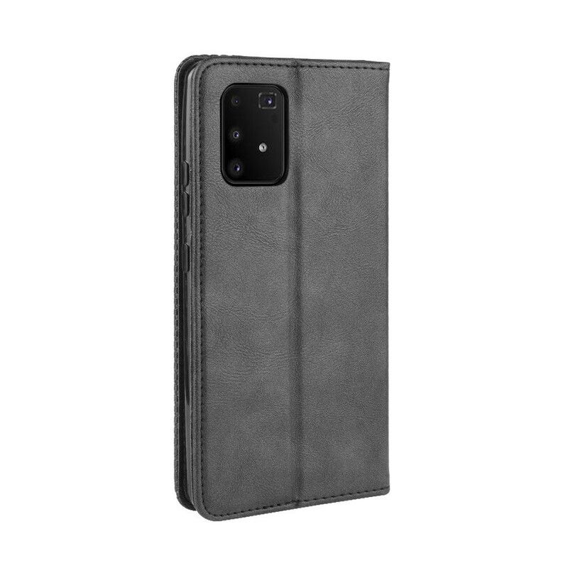 Cover Samsung Galaxy S10 Lite Flip Cover Vintage Stiliseret Lædereffekt