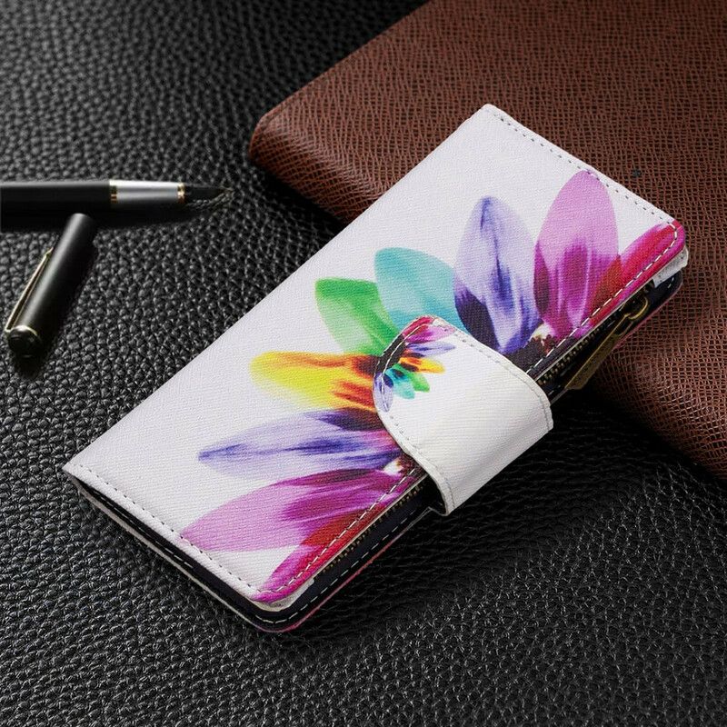 Flip Cover Samsung Galaxy S10 Lite Blomsterlomme Med Lynlås