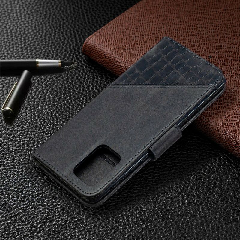 Flip Cover Samsung Galaxy S10 Lite Klassisk Krokodilleskindseffekt