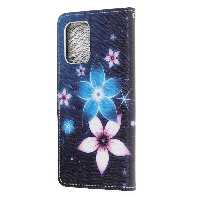 Flip Cover Samsung Galaxy S10 Lite Med Snor Lunar Strap Blomster
