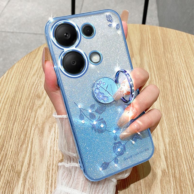Cover Til Poco X6 5g Glitter Og Rhinestone Ring-holder