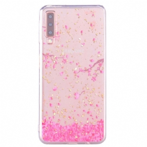 Cover Samsung Galaxy A70 Kronblade Og Pailletter