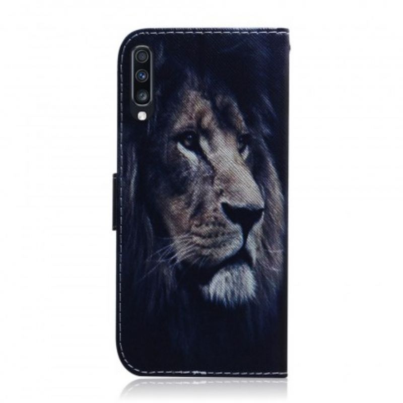 Flip Cover Samsung Galaxy A70 Drømmende Løve