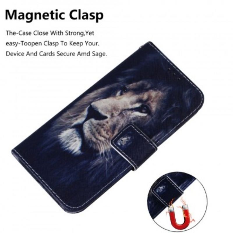 Flip Cover Samsung Galaxy A70 Drømmende Løve