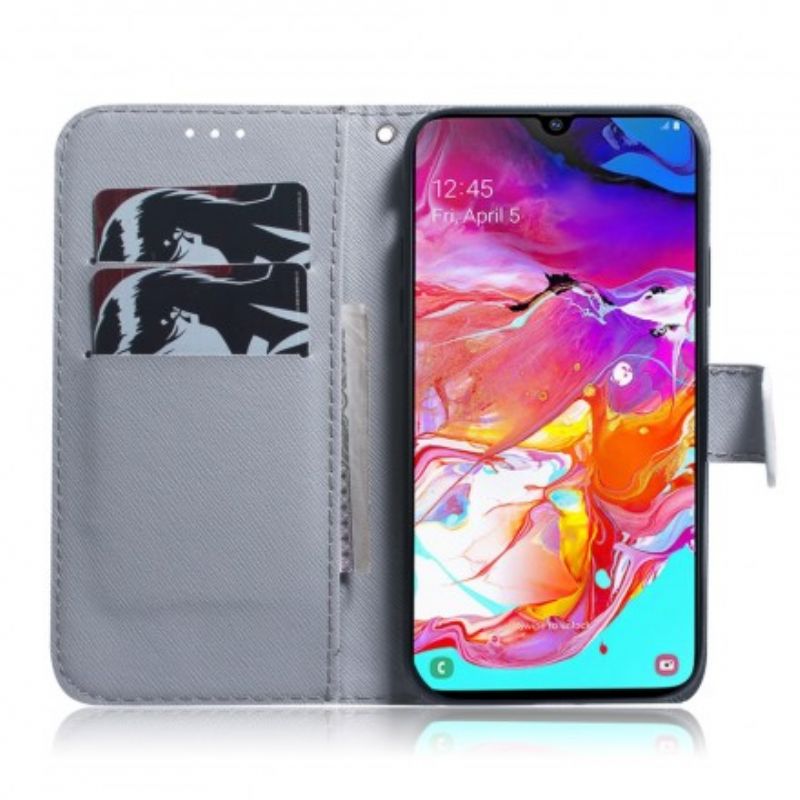 Flip Cover Samsung Galaxy A70 Drømmende Løve