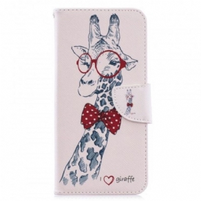 Flip Cover Samsung Galaxy A70 Nørdet Giraf