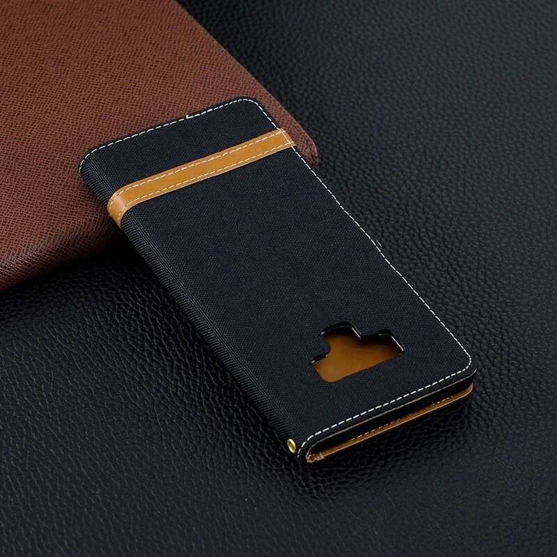 Flip Cover Samsung Galaxy Note 9 Stof Og Lædereffekt