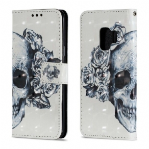 Flip Cover Samsung Galaxy S9 3d Blomsterkraniet