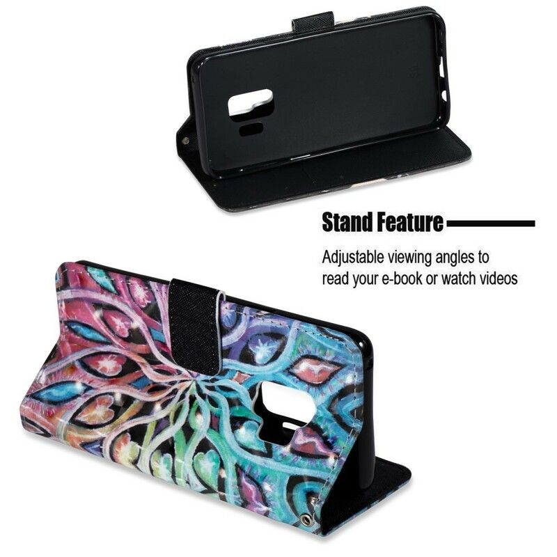 Flip Cover Samsung Galaxy S9 Farverig Plante