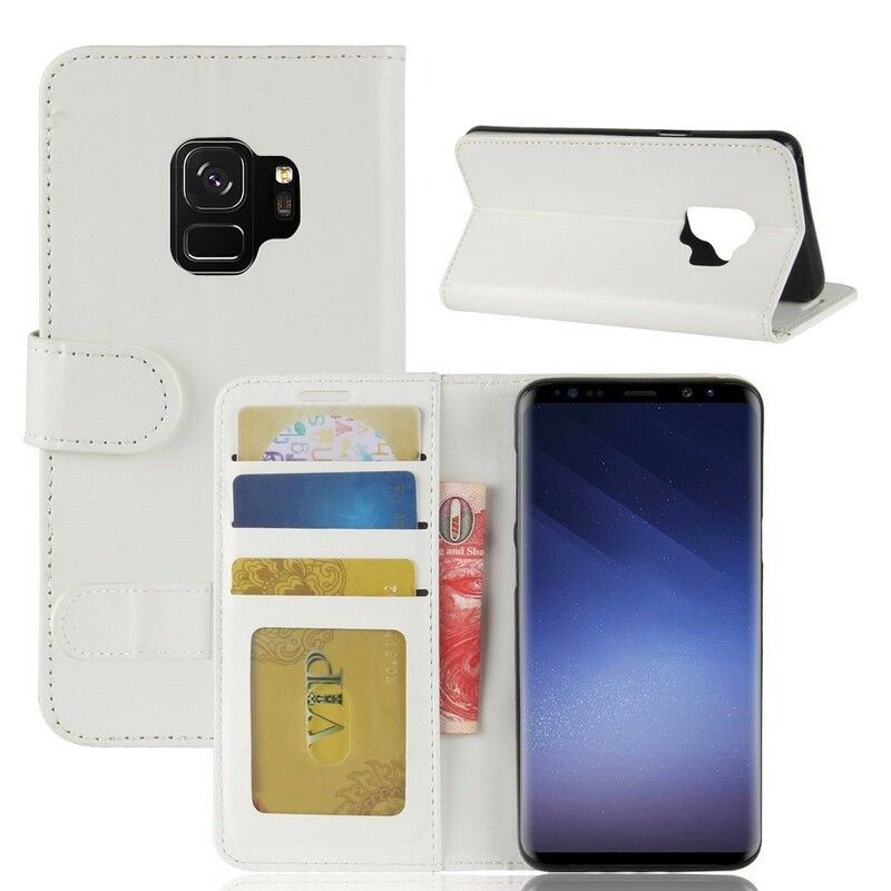 Flip Cover Samsung Galaxy S9 Lædereffekt