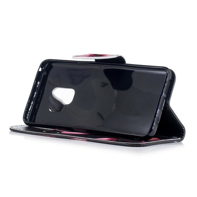 Flip Cover Samsung Galaxy S9 Pink Blomst