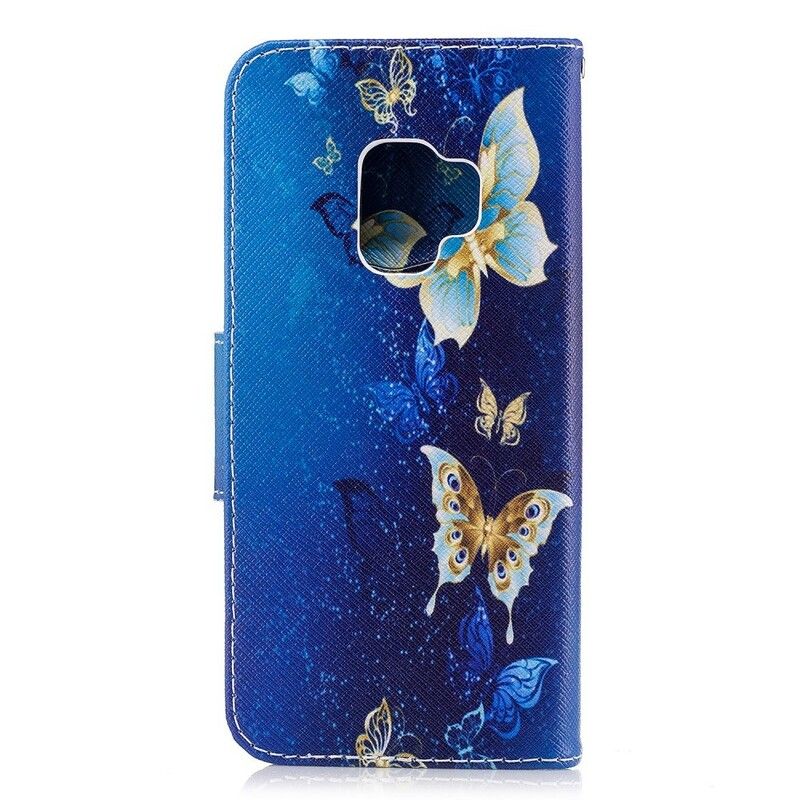 Flip Cover Samsung Galaxy S9 Sommerfugle Om Natten