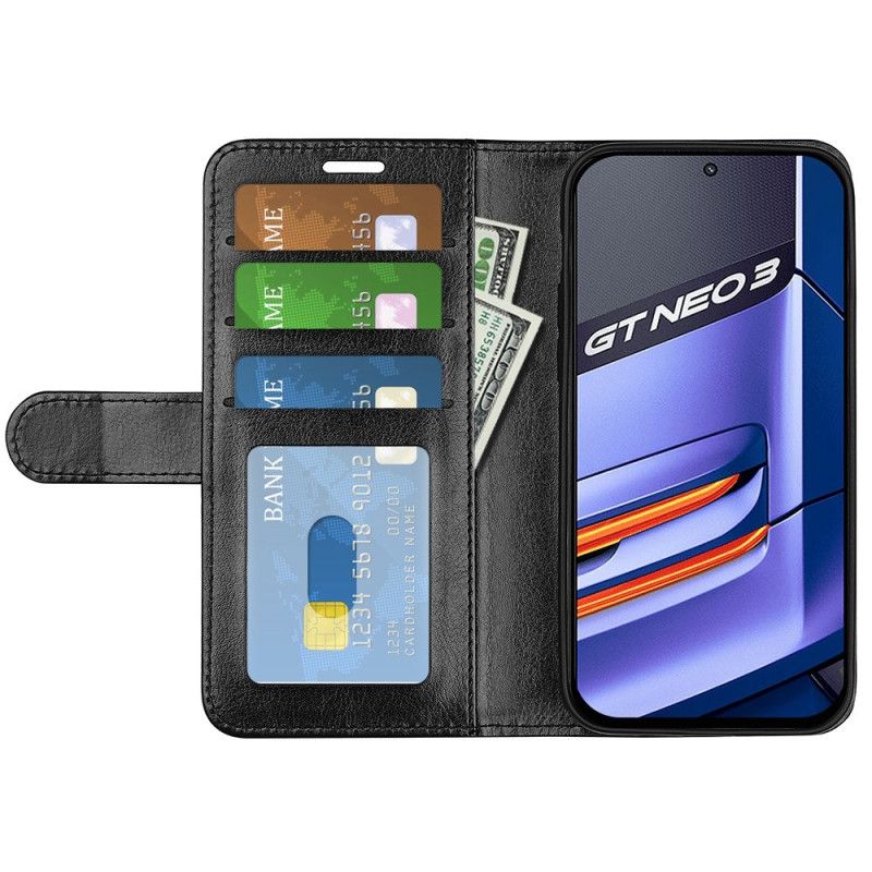 Læder Cover Realme GT Neo 3 Stødsikker Imiteret Læder