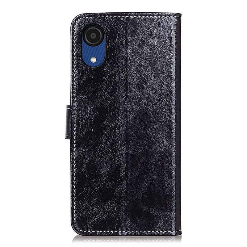 Læder Cover Samsung Galaxy A03 Core Blanke Og Synlige Sømme